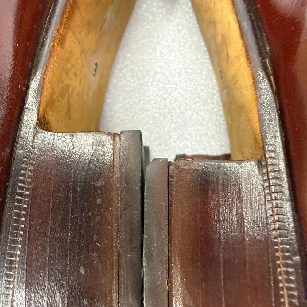 Jonathan Richards Oxford Shoes Men 9 Cordovan Leather Tasseled Slip On Cap Toe